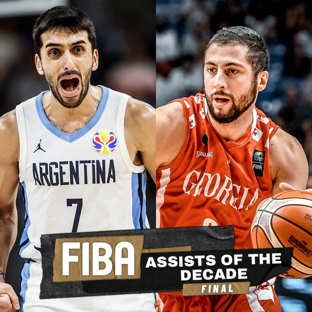FIBAさんのインスタグラム写真 - (FIBAInstagram)「🔻@facucampazzo 🇦🇷 or 🇬🇪 @georgetsintsadze8?🔻  One 𝙁𝙄𝙉𝘼𝙇 vote for the FIBA Assist of the Decade.」10月24日 19時00分 - fiba