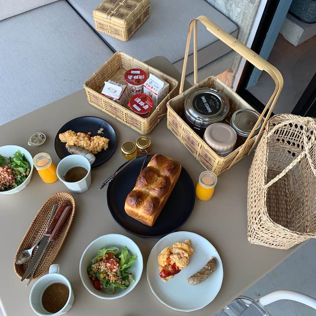 のインスタグラム：「🧺 最高の朝ご飯」