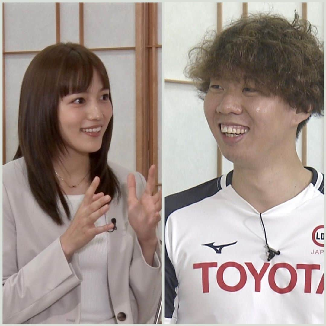 日本テレビ「Going!Sports&News」さんのインスタグラム写真 - (日本テレビ「Going!Sports&News」Instagram)「◾️実ははじめましてじゃなかった…？◾️﻿ ﻿ #川口春奈 キャスターが﻿ 元世界記録保持者#渡辺一平 選手を直撃🤩﻿ ﻿ 渡辺選手の強さの秘密とは🏊‍♂️✨﻿ ﻿ さらに…渡辺選手の自信を少しだけ無くしてしまった﻿ 川口キャスターの新事実とは⁉️﻿ ﻿ ﻿ #going_ntv#ゴーイング#Going﻿ #日テレ#スポーツニュース﻿ ﻿ #平泳ぎ #手の大きさ﻿ #東京五輪﻿ ﻿ #上田晋也 #川口春奈 #江川卓﻿ #後藤晴菜 #山本紘之 #杉野真実」10月24日 19時58分 - going_ntv