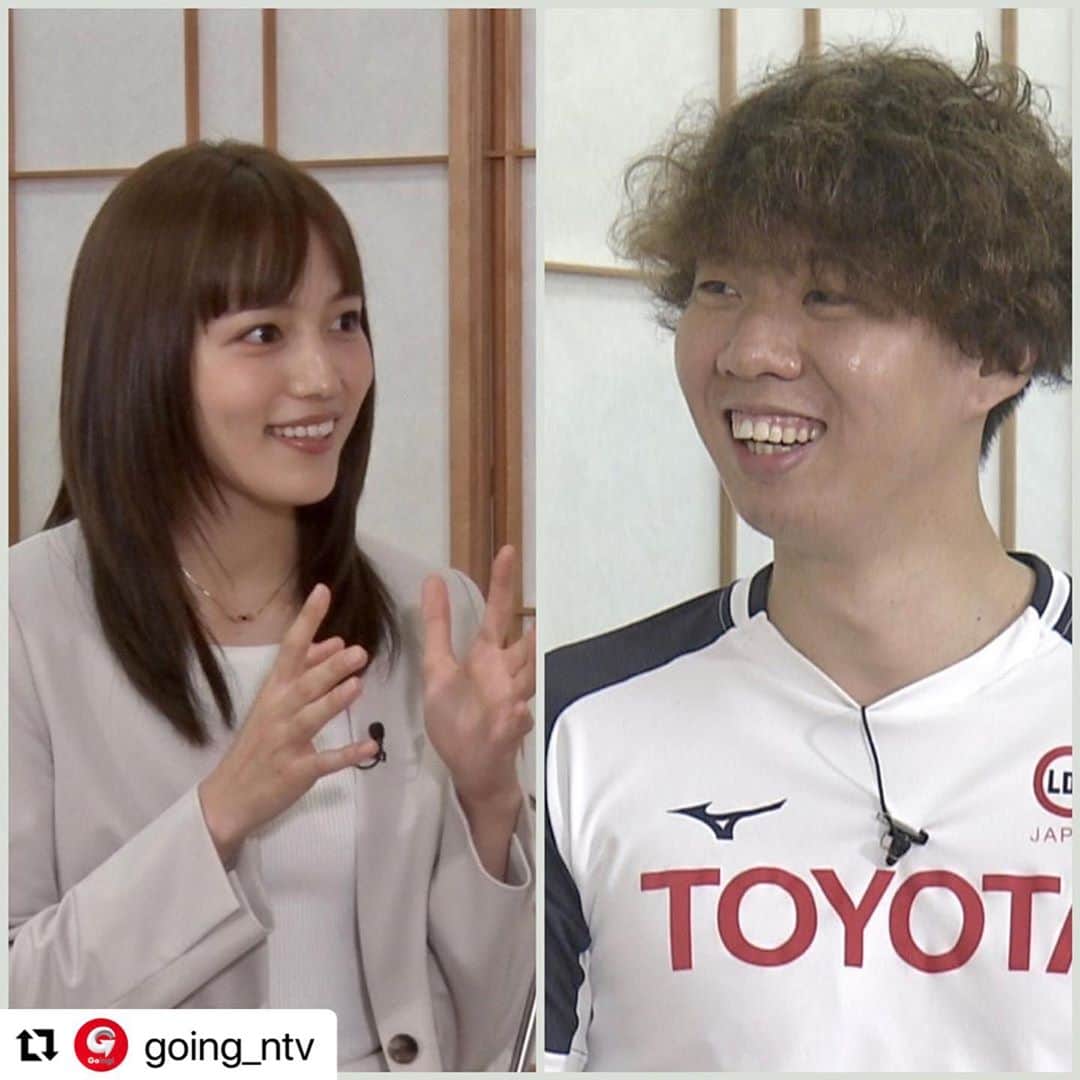 渡辺一平のインスタグラム：「【スタッフからのお知らせ】 . 本日10/24(土)23:55〜24:55 日本テレビ「Going! Sports&News」にて、 渡辺一平が特集されます。 . 女優・川口春奈さんが200m平泳ぎ五輪記録保持者(前世界記録保持者)渡辺一平の強さの秘密、東京五輪への思いに迫りました。 . 【出演者】 ﻿MC #上田晋也  #川口春奈  #江川卓﻿ #後藤晴菜 (日本テレビアナウンサー) #弘竜太郎 (日本テレビアナウンサー) #杉野真実 (日本テレビアナウンサー)  【Going! Sports&News公式HP】 https://www.ntv.co.jp/going/ （番組内容が変更になる可能性がございます。）  @going_ntv  @haruna_kawaguchi_official  @tokyo2020  @tobiuo_japan  #五輪記録保持者 #ldhsports  @ldh_japan_official」