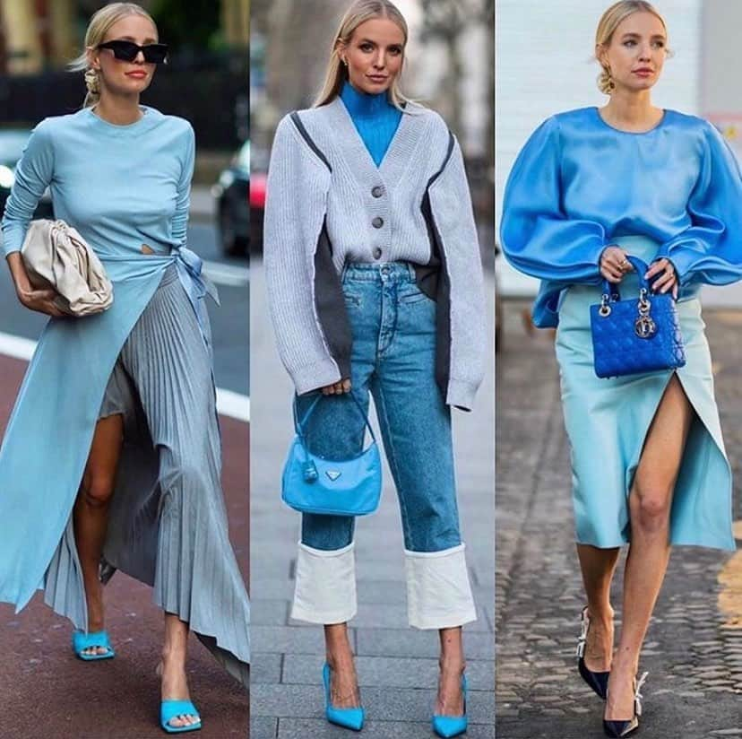 Blonde Saladさんのインスタグラム写真 - (Blonde SaladInstagram)「SHADES OF BLUE🧊 Which is your fav combo? #theblondesalad #leoniehanne #fashioninspiration @leoniehanne」10月24日 20時47分 - theblondesalad