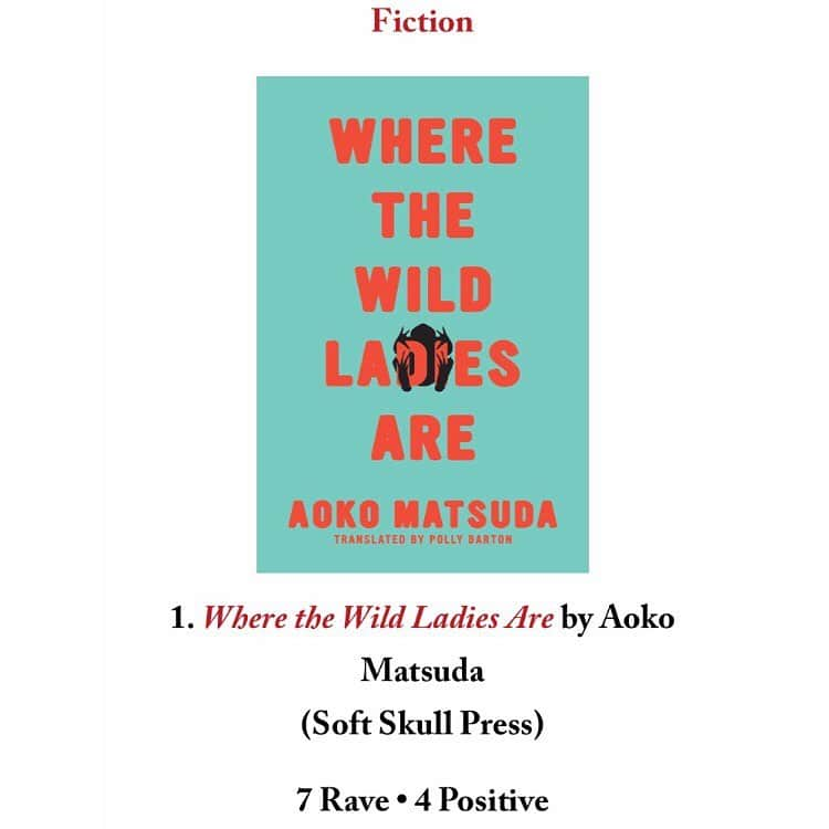 松田青子さんのインスタグラム写真 - (松田青子Instagram)「I still can’t believe this but WHERE THE WILD LADIES ARE got in first place in the best reviewed book of the week at @bookmarksreads👻 アメリカ版『おばちゃんたちのいるところ』が今週書評で最も高い評価を得た本ランキングの小説部門で1位になりました、びっくり😳 #wherethewildladiesare #softskullpress」10月24日 21時23分 - matsudaoko