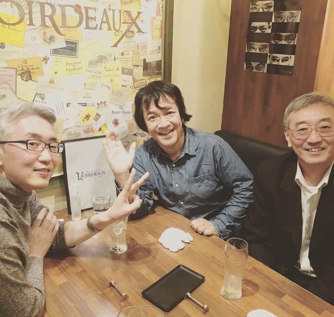 河崎実さんのインスタグラム写真 - (河崎実Instagram)「親友の小野、久々の東と楽しい宴。全員62才。」10月24日 21時24分 - kawasakiminoru