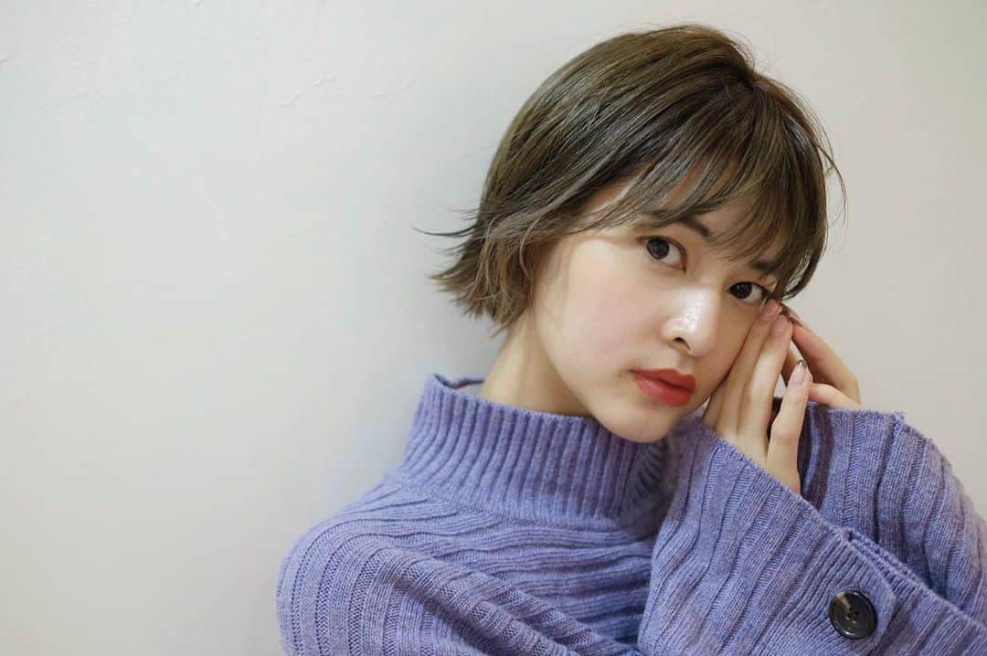 えなちぃのインスタグラム：「さりげない、インナーカラーが可愛いです❤️」
