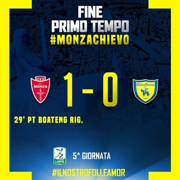 ACキエーヴォ・ヴェローナさんのインスタグラム写真 - (ACキエーヴォ・ヴェローナInstagram)「1st Half #MonzaChievo 1-0 💛💙💪💪💪 #ForzaChievoSempre #chievo #chievoverona #seriebkt」10月24日 21時57分 - acchievoverona