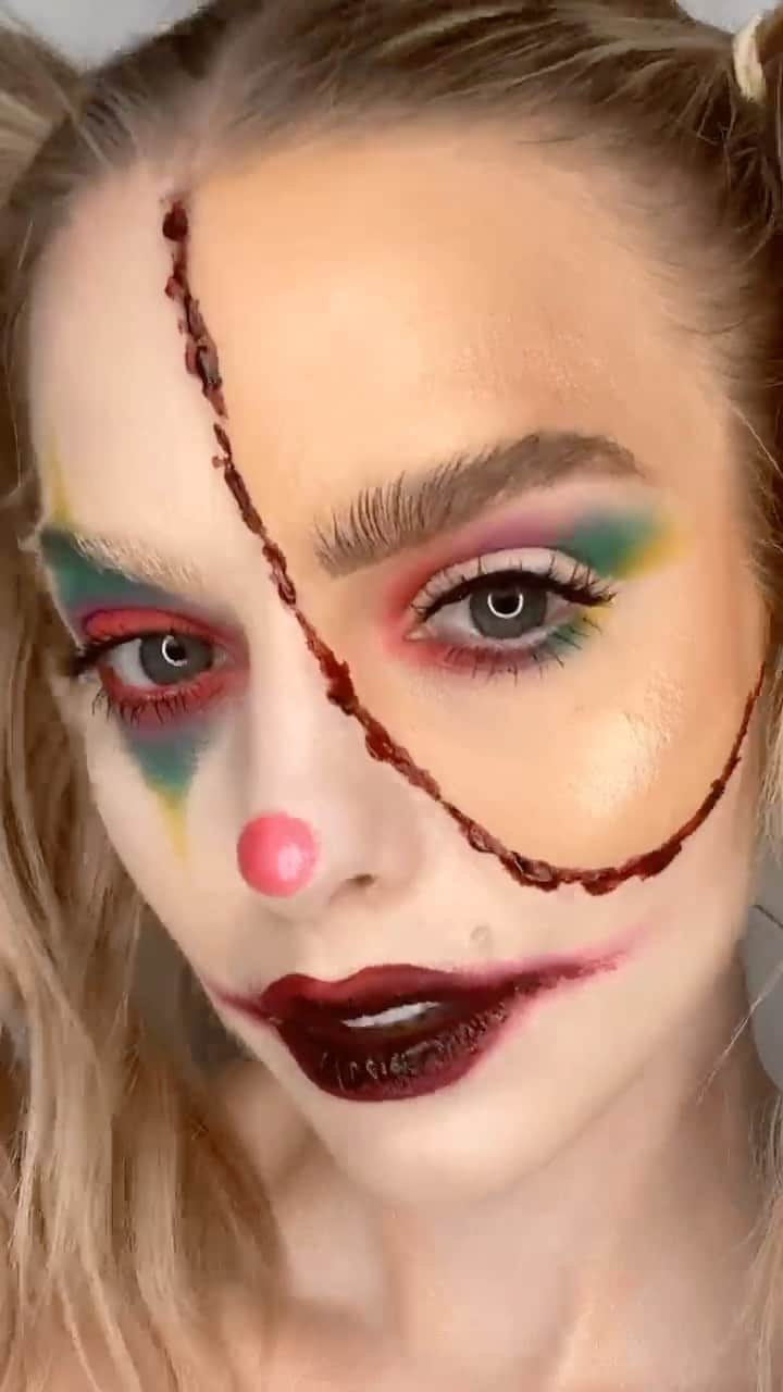 Smashboxのインスタグラム：「Are you scared of clowns? If they’re truly this glam underneath they might not be so bad after all. 🤡 thanks to our Smashbox artist @heatherjacksonbeauty ♥️」