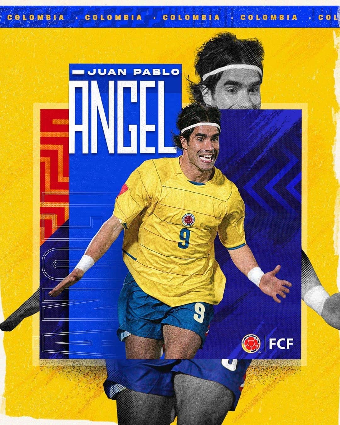 サッカー コロンビア代表チームのインスタグラム：「¡Felices 4️⃣5️⃣ @juanpabloangel9 !  Gracias por los años de entrega con nuestra Selección 🇨🇴  Abrazo de gol ⚽️」