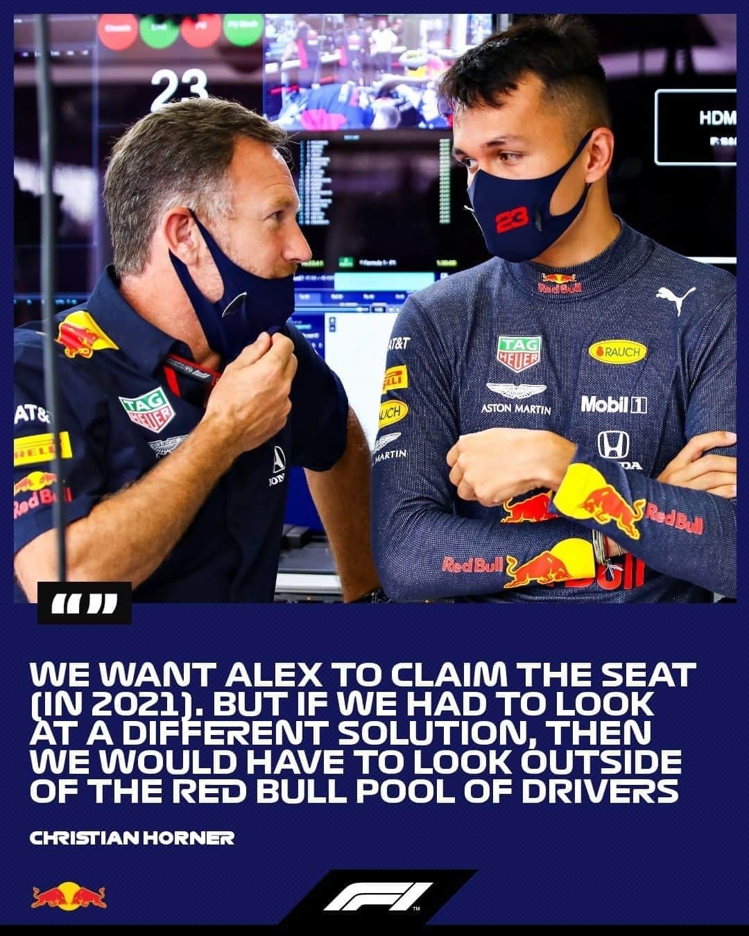 F1さんのインスタグラム写真 - (F1Instagram)「"We want Alex to claim the seat"  Christian Horner explains the current situation regarding Alex Albon's future at Red Bull Racing. For the full story head to 👉 F1.com   #PortugueseGP 🇵🇹 #F1 #Formula1」10月24日 22時15分 - f1