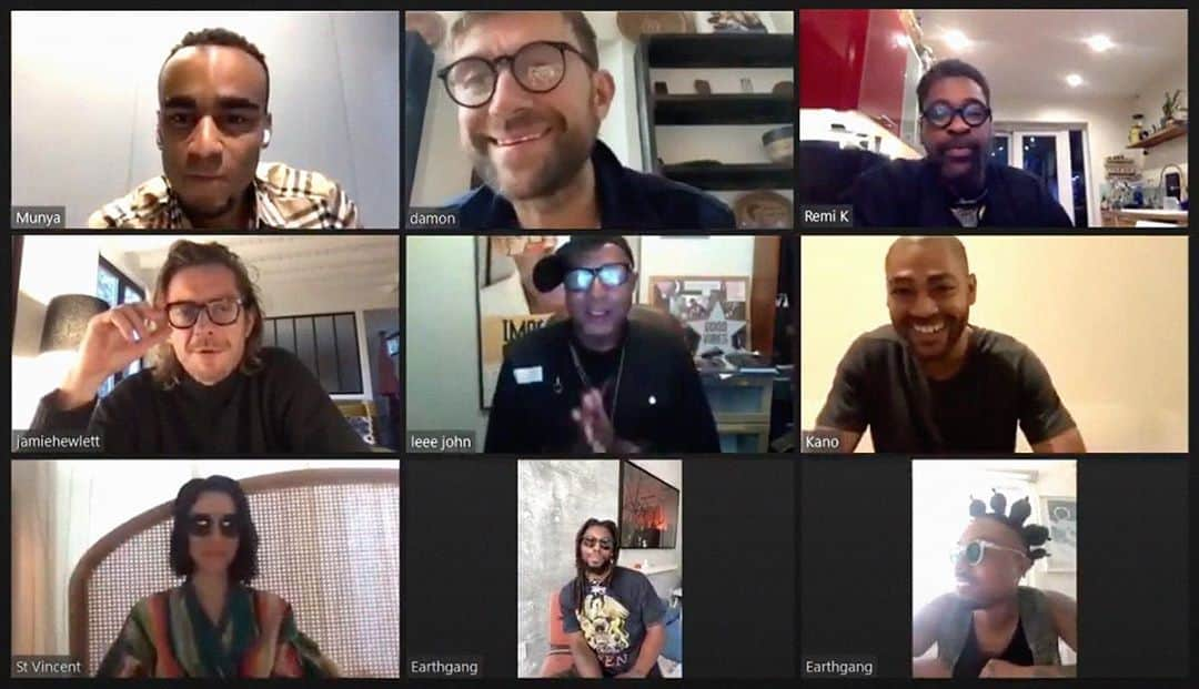 Gorillazさんのインスタグラム写真 - (GorillazInstagram)「Gorillaz family went LIVE on  @youtube last night to talk Strange Timez ✨ Watch back now gorill.az/songmachinewfriendz  Featuring: @munyachawawa @damonalbarn @hewll @remikabakajr @st_vincent @therealkano @leeejohn33 @earthgang @peterhook_thelight @mikewillmadeit @roxani_arias @fatoumata_diawara__ @joanaspolicewoman @chaiofficialjpn @moonchildsanelly 🥳」10月24日 22時29分 - gorillaz