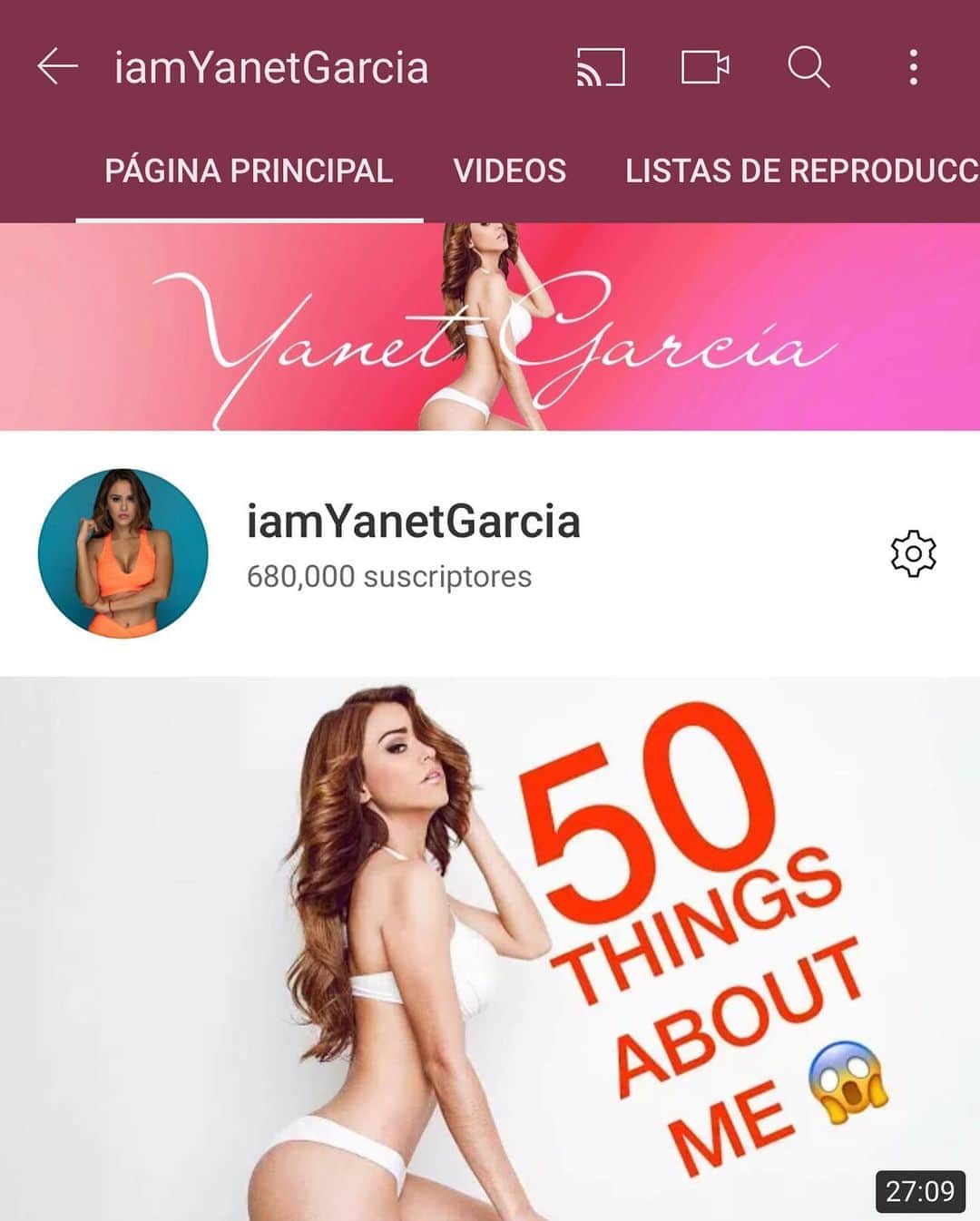 ヤネット・ガルシアのインスタグラム：「YA SOMOS 680,000 Suscriptores en mi canal de YouTube 🎉 LOS AMOOOOO!! GRACIAS!!!  iamYanetGarcia ✅」