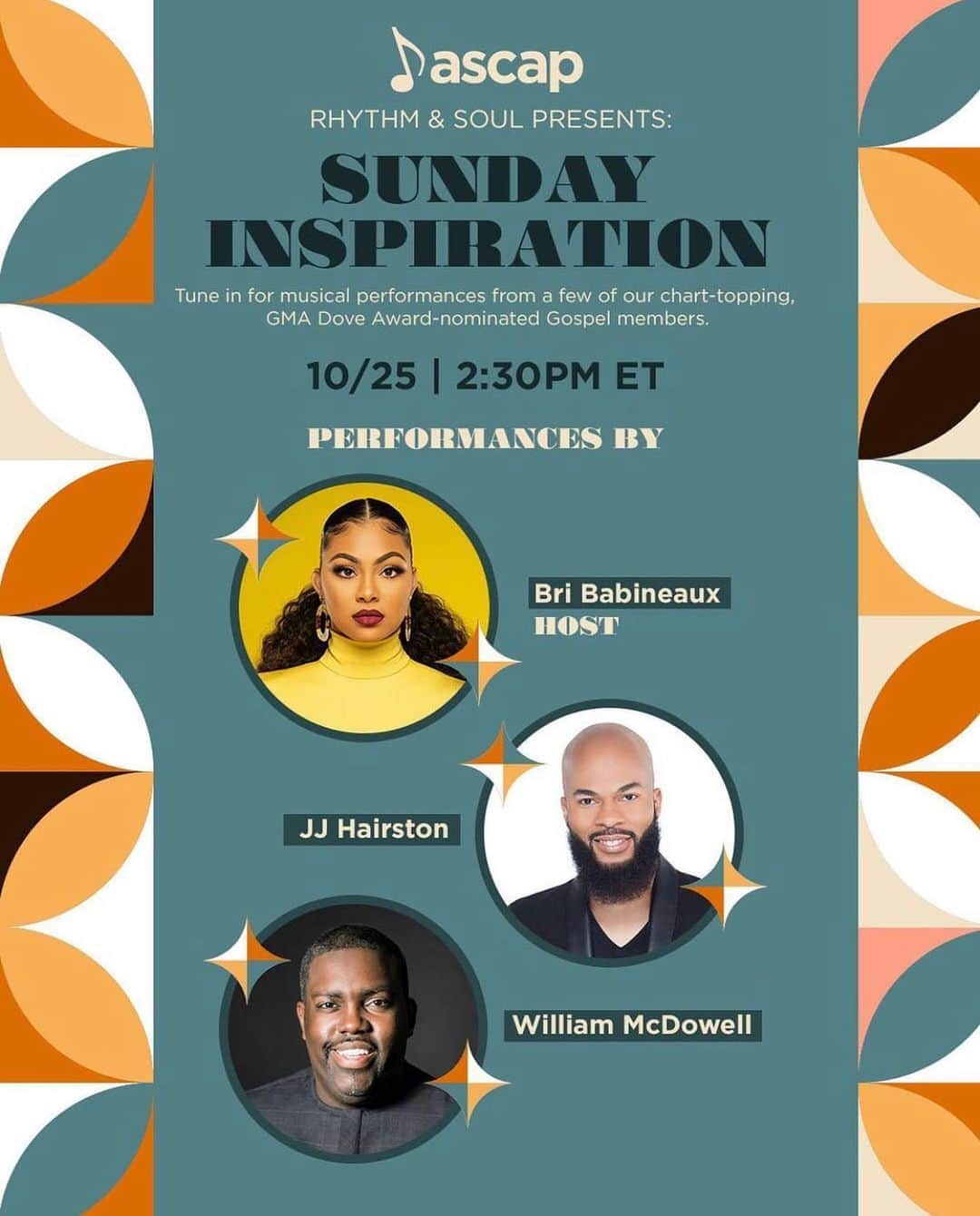 ASCAPさんのインスタグラム写真 - (ASCAPInstagram)「Looking for some inspiration?!  Join us & @ascapurban tomorrow right here on IG, we’ll be releasing some incredibly moving videos featuring @bribabineaux @jjhairston & @pastorwilliammcdowell ✨ #ascapsundayinspiration」10月25日 10時00分 - ascap