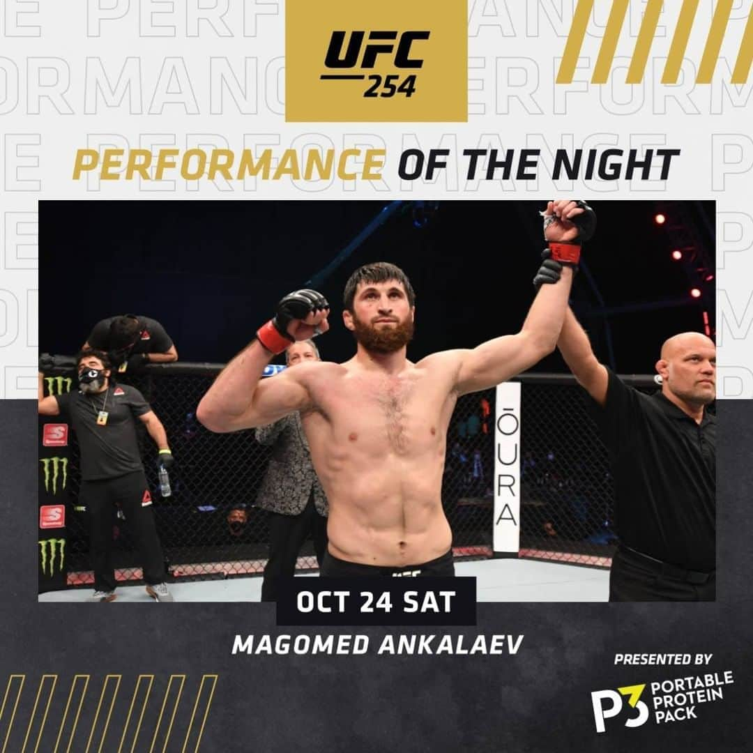 UFCさんのインスタグラム写真 - (UFCInstagram)「Memorable showings today! 👏 @Khabib_Nurmagomedov & @Ankalaev_Magomed earned the performance bonuses.  [ #UFC254 #InAbuDhabi @VisitAbuDhabi ]」10月25日 11時01分 - ufc