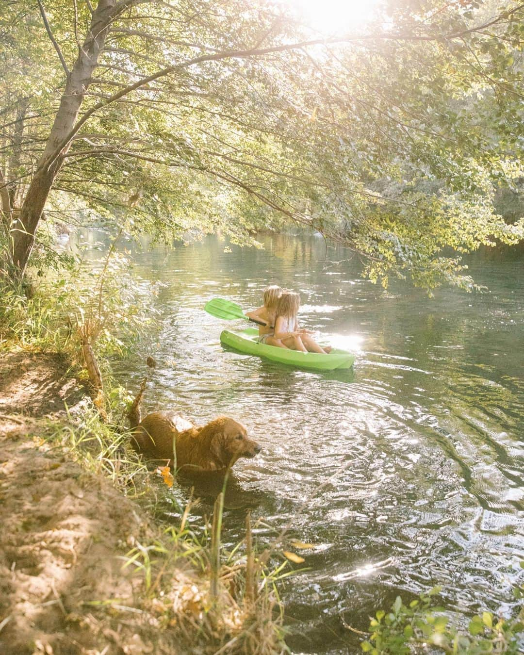 Amber Fillerup Clarkさんのインスタグラム写真 - (Amber Fillerup ClarkInstagram)「Chauncey was in heaven this weekend swimming in the creek and chasing javelinas. Love when my pup is exhausted at night because that is the sign of a good Chauncey day!」10月25日 11時09分 - amberfillerup