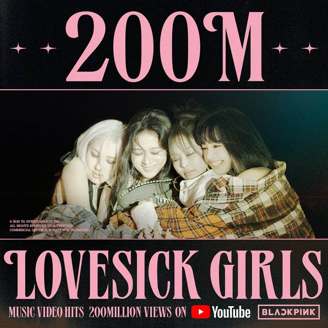 BLACKPINKさんのインスタグラム写真 - (BLACKPINKInstagram)「#BLACKPINK #블랙핑크 #LovesickGirls #MV #200MILLION #YOUTUBE #YG」10月25日 11時18分 - blackpinkofficial