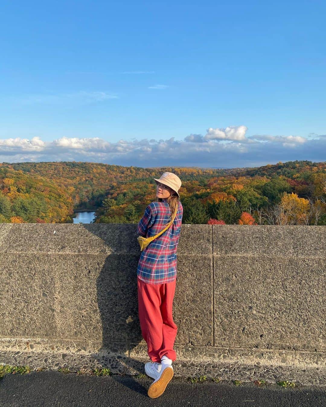 ニーナ・アグダルのインスタグラム：「NEW YORK — i love you 🌳🍃🍂🌲❤️」