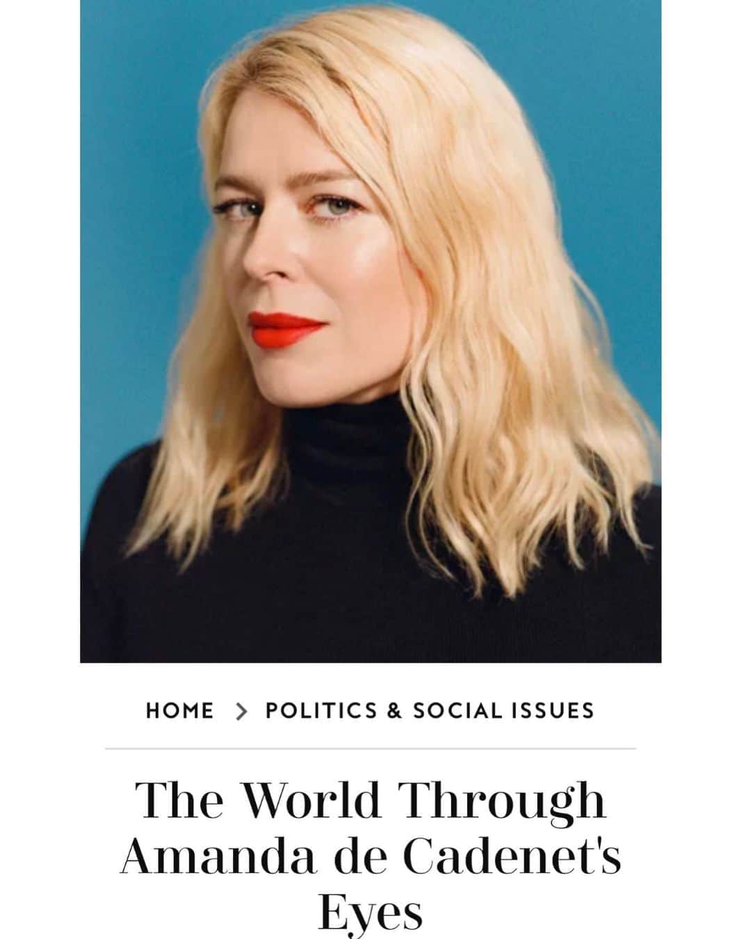 アマンダ・デ・カディネットのインスタグラム：「I haven’t felt inspired to speak much lately, so when InStyle invited me to be a part of their ‘Reasons for Hope in America’ feature, I wasn’t sure what hope looked like to me in that moment . But then I remembered that the work we do @girlgaze is giving our community hope in the form of jobs, secured through our jobs platform on a daily basis. I remembered that the stories shared via @theconversation whether on my #podcast or the video series are created to give people hope through connection and knowing that none of us are alone, even in the many moments of darkness. Lastly @clairecstern who interviewed me asked such great questions, and I’m so pleased we got to talk about the membership community I am building (more on that soon ) - Link in bio to read the article.. Thanks @instylemagazine team ! #ReasonsForHopeInAmerica 📸 @heatherhazzan #girlgaze」