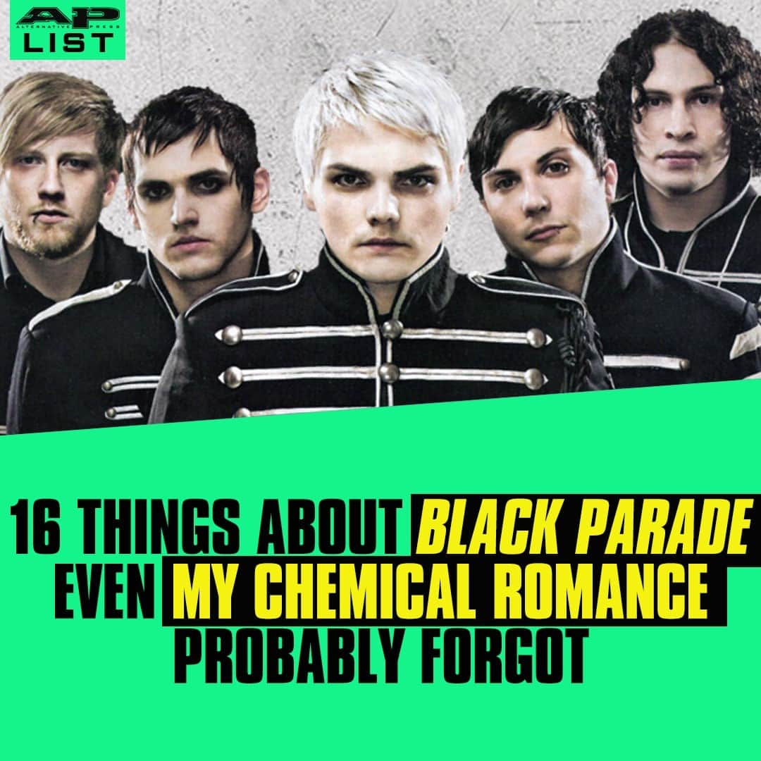 Alternative Pressさんのインスタグラム写真 - (Alternative PressInstagram)「Think you know the savior of the broken, the beaten and the damned? Think again. @mychemicalromance changed the face of emo 14 years ago when they welcomed us all to 'The Black Parade'⁠ LINK IN BIO⁠ .⁠ .⁠ .⁠ #mychemicalromance #mychem #mcr #theblackparade #gerardway #frankiero #mikeyway #raytoro #welcometotheblackparade #albumanniversary #altpress #alternativepress」10月25日 5時01分 - altpress