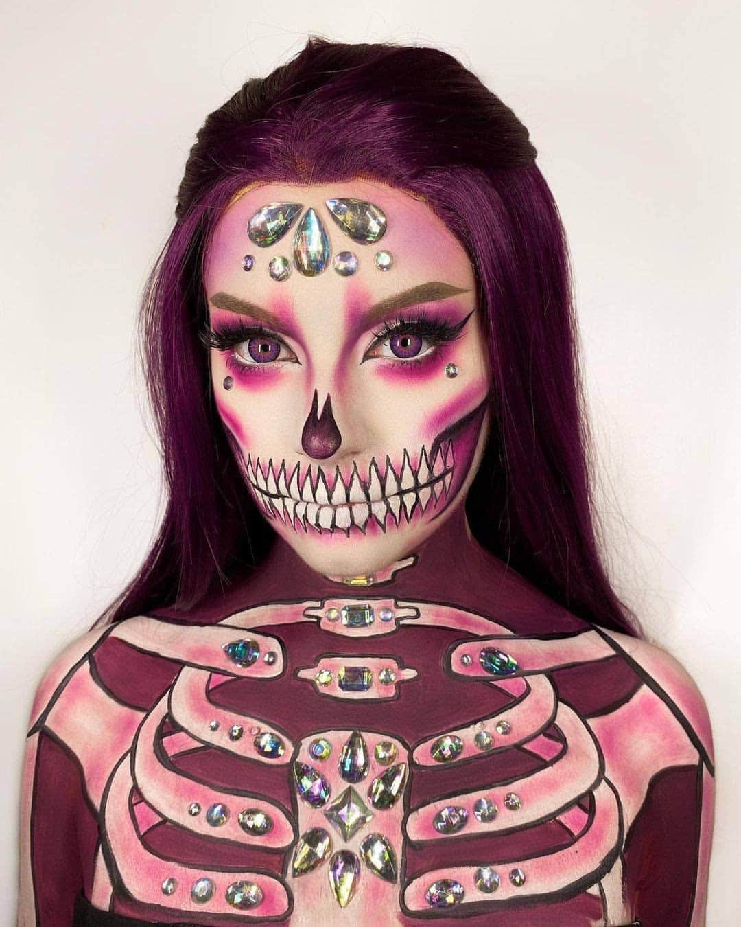 NYX Cosmeticsさんのインスタグラム写真 - (NYX CosmeticsInstagram)「Spooky but make it glam 💀💎 @sapplesauce666 uses our Epic Ink Liner for this deadly #halloweenmakeup 💕 • #nyxcosmetics #nyxprofessionalmakeup #crueltyfreebeauty」10月25日 5時58分 - nyxcosmetics