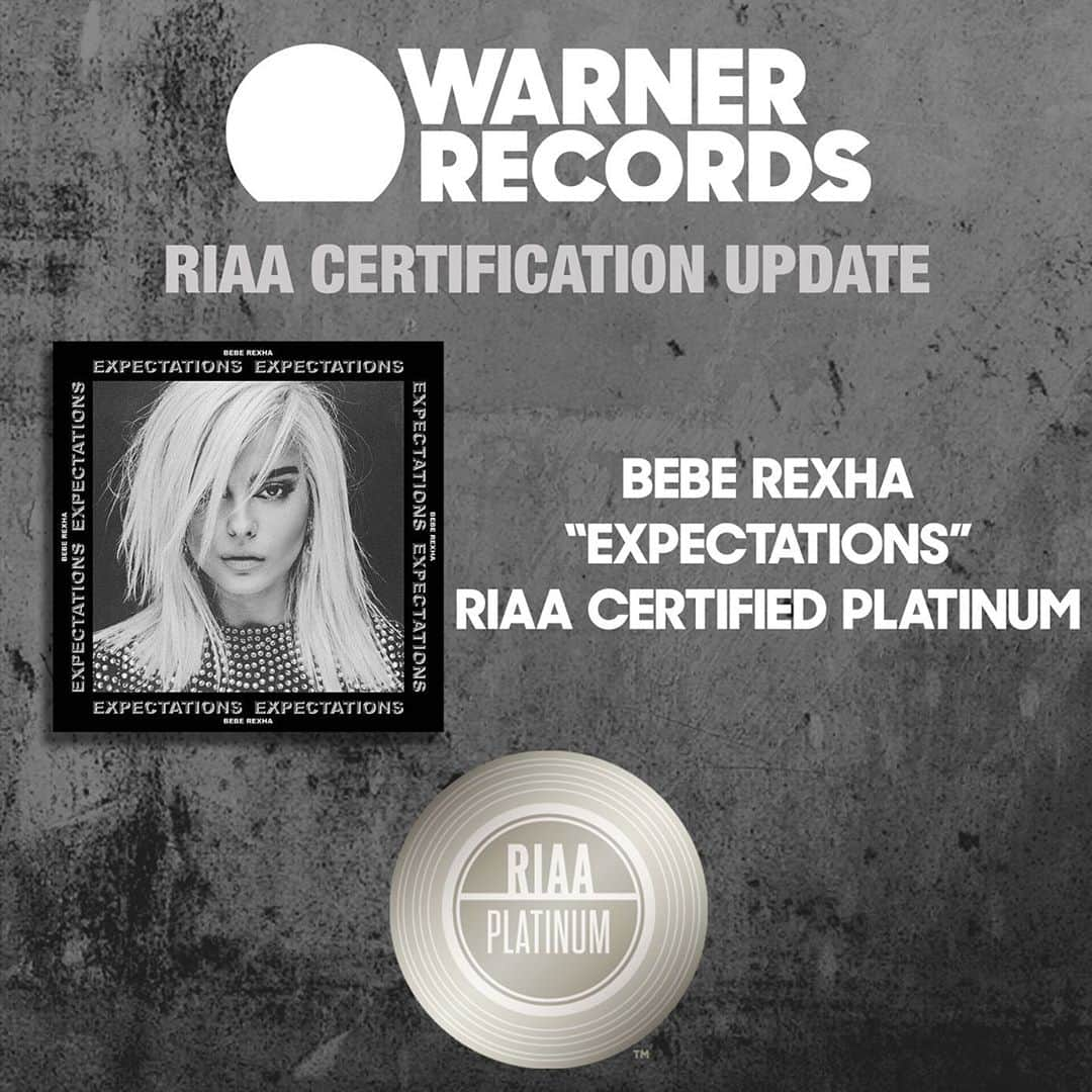 Bebe Rexhaさんのインスタグラム写真 - (Bebe RexhaInstagram)「My first album “Expectations” is now Platinum. 🙏🏼❤️😭😭 Very grateful. Thank you So much. Can’t wait for you to hear the new one. I tried tagging as many people as I could. Thank you to the @riaa_awards and @warnerrecords @levinonaprayer @tom.corson & @bayschuck」10月25日 6時21分 - beberexha