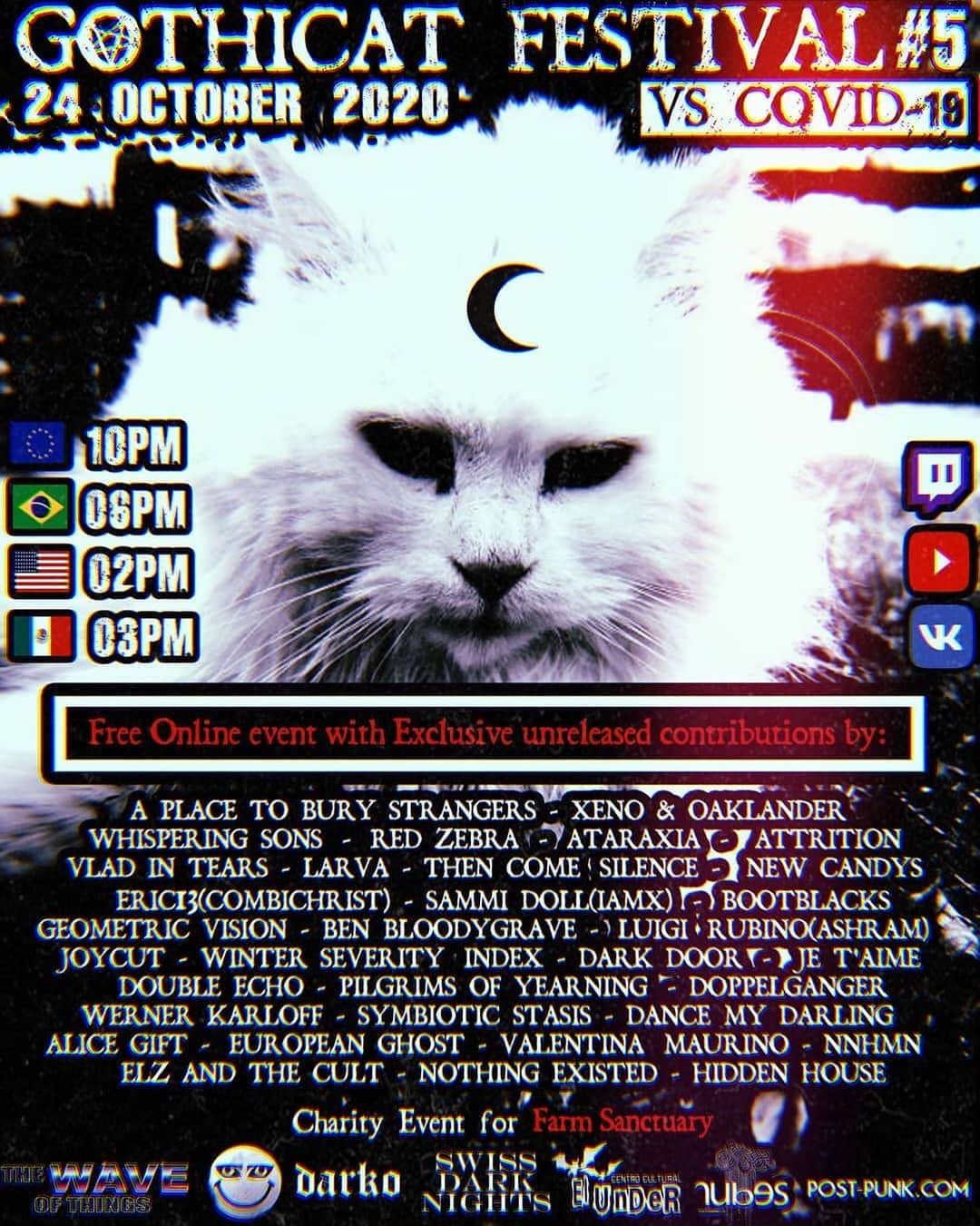 A Place to Bury Strangersのインスタグラム：「A never before seen APTBS performance from La Route Du Rock Festival is about to air during the @_gothicat_ Festival at 530pm EDT (in 5 minutes)  You can check it out here:  https://www.youtube.com/watch?v=R6QwqWRkB3A  (Link In Bio」