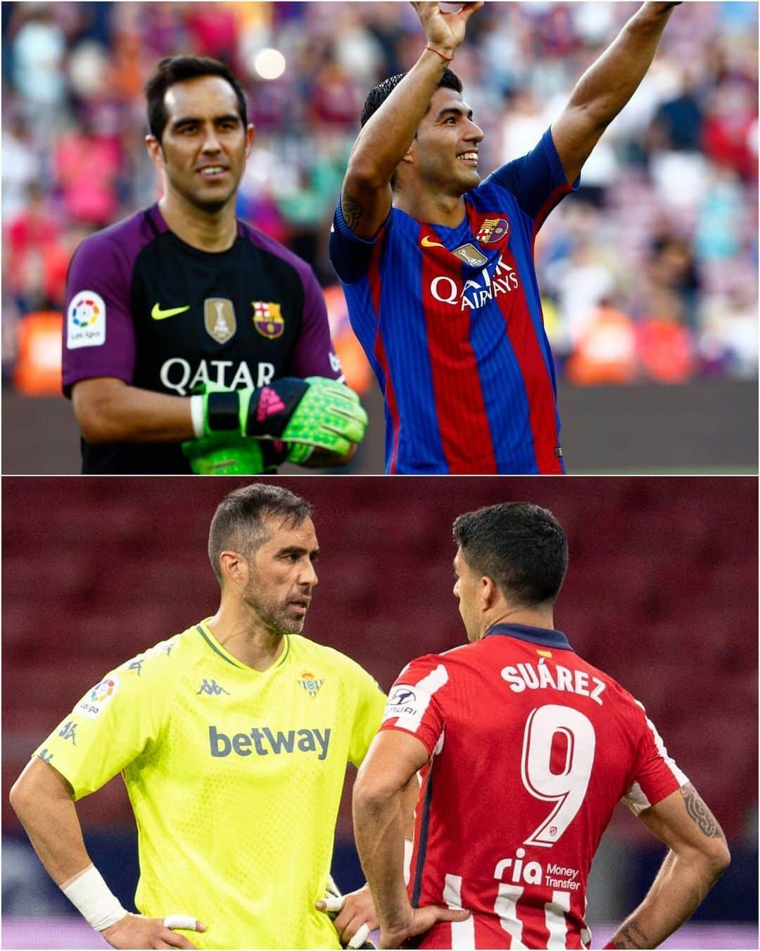 LFPさんのインスタグラム写真 - (LFPInstagram)「Old friends reunited! 🇨🇱🙌🏻🇺🇾  Viejos amigos reunidos... 🇨🇱🙌🏻🇺🇾  #ClaudioBravo #LuisSuarez #Atleti #AtletiRealBetis #LaLigaSantander #LaLiga #LaLigaHistory #YouHaveToLiveIt #HayQueVivirla」10月25日 7時04分 - laliga