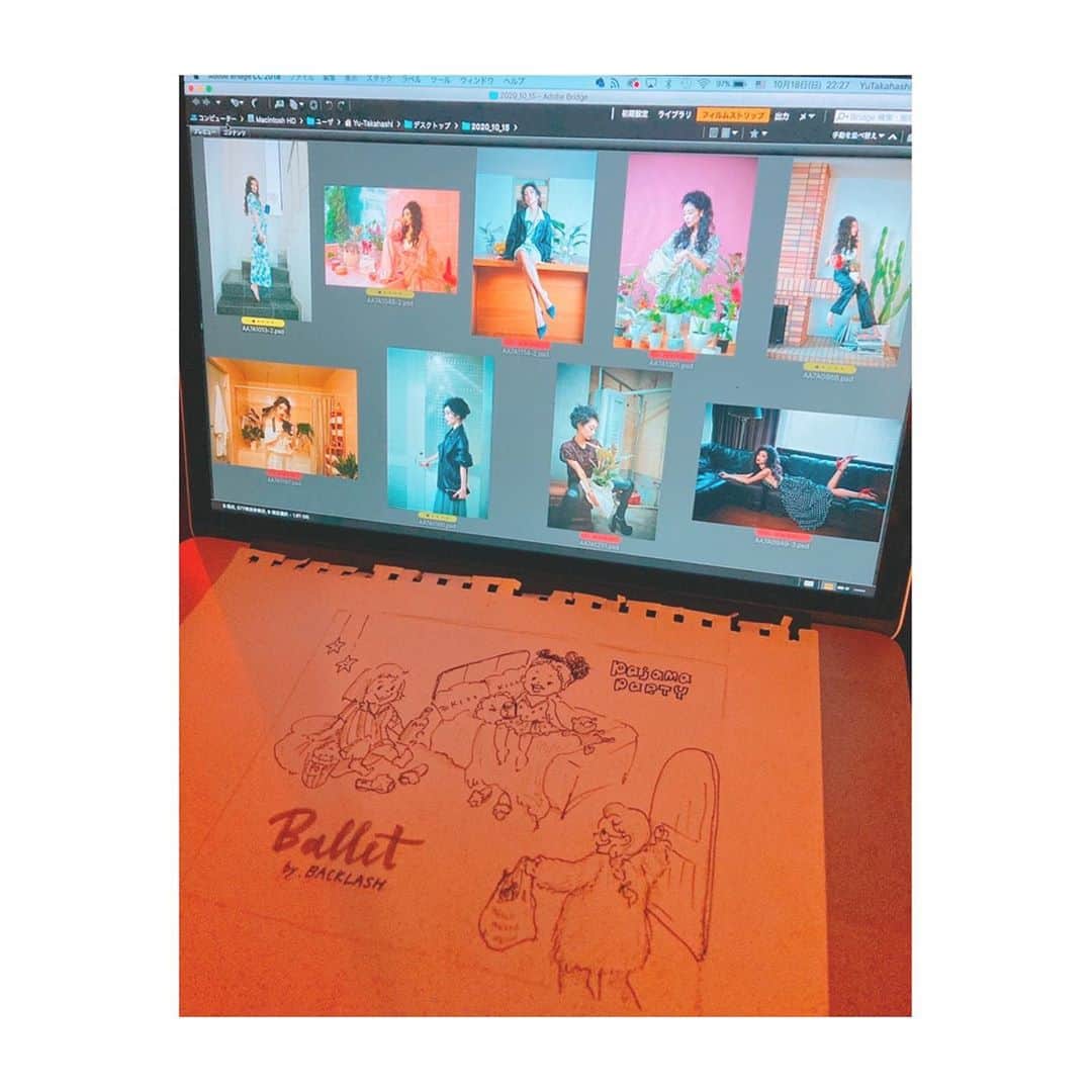 のインスタグラム：「So my 2021 Spring summer work is done with amazing crew. thank you so freakin much buddies!  今季の春夏最後のクリエイティブは 最高のクルーとの撮影でした。 ダテにみんな親友同士じゃなかったんだね。笑 本当にありがとう！！  いいなーって思っていただけたビジュアルはあったでしょうか？🙏 もしあったら後学のためにあったら知りたい！笑❤︎  Hair make up  @matsudamiho   Photographer @shitamachi_tarou   Prop/Art Direction @risa_the_m_e   And always  @aikosenseidayo   #balletbybacklash  #isamukatayamabacklash  #イサムカタヤマバックラッシュ  #2021SS #PajapaParty  #🧸 #🎈 #💤 #🌿 #🍸」