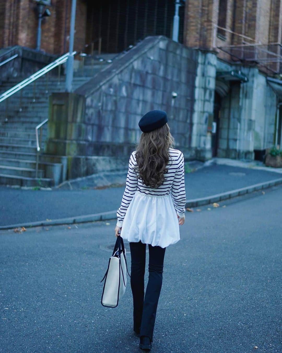fukishaljのインスタグラム：「Sunday's outfit :) ボーダー♡♡ なに合わせてもやっぱりかわいい♡」