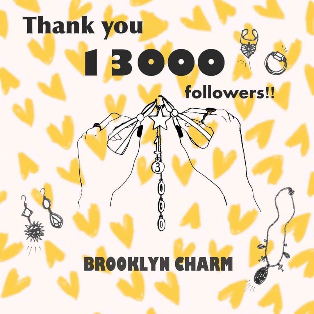 Brooklyn Charm Japanさんのインスタグラム写真 - (Brooklyn Charm JapanInstagram)「- 💓Thank you 13,000 followers💓  Brooklyn Charm official Instagram follower 13,000 thank you...!!!  いつもBrooklyn CharmのInstagramを ご覧いただきありがとうございます💓  これからもどうぞ宜しくお願いします☺️  -﻿ #brooklyncharmjapan﻿ #brooklyncharm﻿ #brooklyn﻿ #ny﻿ #accessary﻿ #handmade﻿ #ブルックリンチャーム﻿ #ブルックリン﻿ #ニューヨーク﻿ #アクセサリー﻿ #イヤリング﻿ #ピアス﻿ #ブレスレット﻿ #バングル﻿ #ネックレス﻿ #オリジナル﻿ #オリジナルアクセサリー﻿ #ハンドメイド﻿ #ハンドメイドアクセサリー」10月25日 20時38分 - brooklyncharm_japan