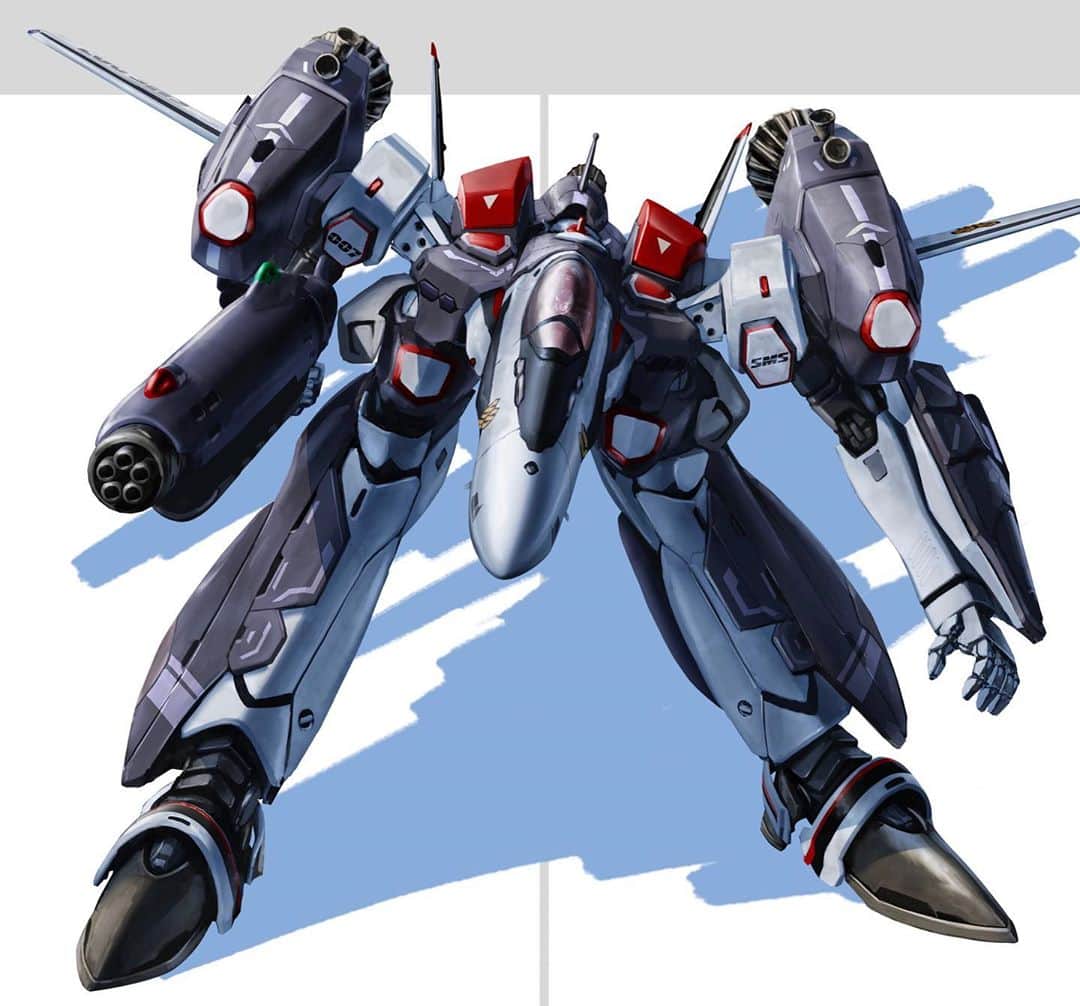 のインスタグラム：「#works #hidetakatenjin #scifi #fantastic #imageboard #天神英貴  #art #tokyo #マクロス #mecha #bicwest #design #macross #kit #hasegawa  #マクロスF #macrossF #chlonicle」