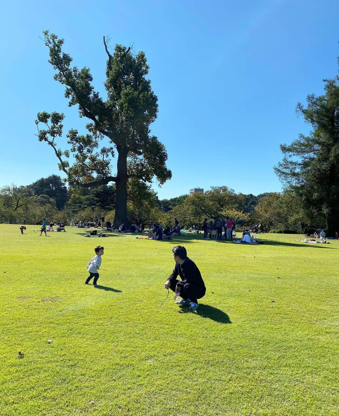 小川ひとみさんのインスタグラム写真 - (小川ひとみInstagram)「友人Familyと新宿御苑へ🌳 裸足で走り回って、 すごく気持ちよかったね💯 ママもお友達と太陽の下で沢山話せて とても楽しかったよ🥰 アニアのフィギュア、 大好きな10匹を連れてきました❤️ #１歳９ヶ月 #新宿御苑 #sunday」10月25日 16時54分 - hitomy220