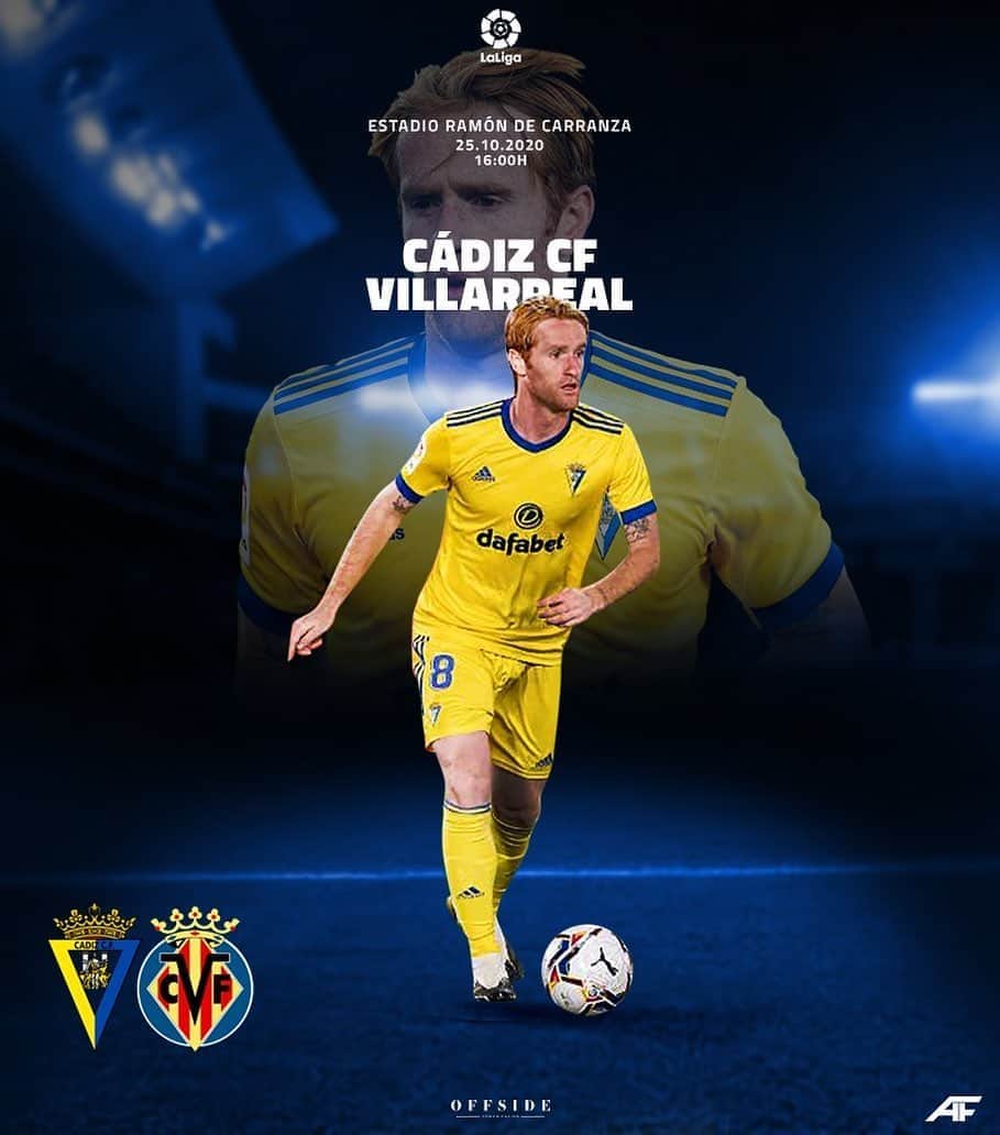 アレハンドロ・フェルナンデス・イグレシアスのインスタグラム：「Es el momento de volver a ganar en casa! Vamos Cádiz💛💙   #mehandichoqueelamarillo #AF8」