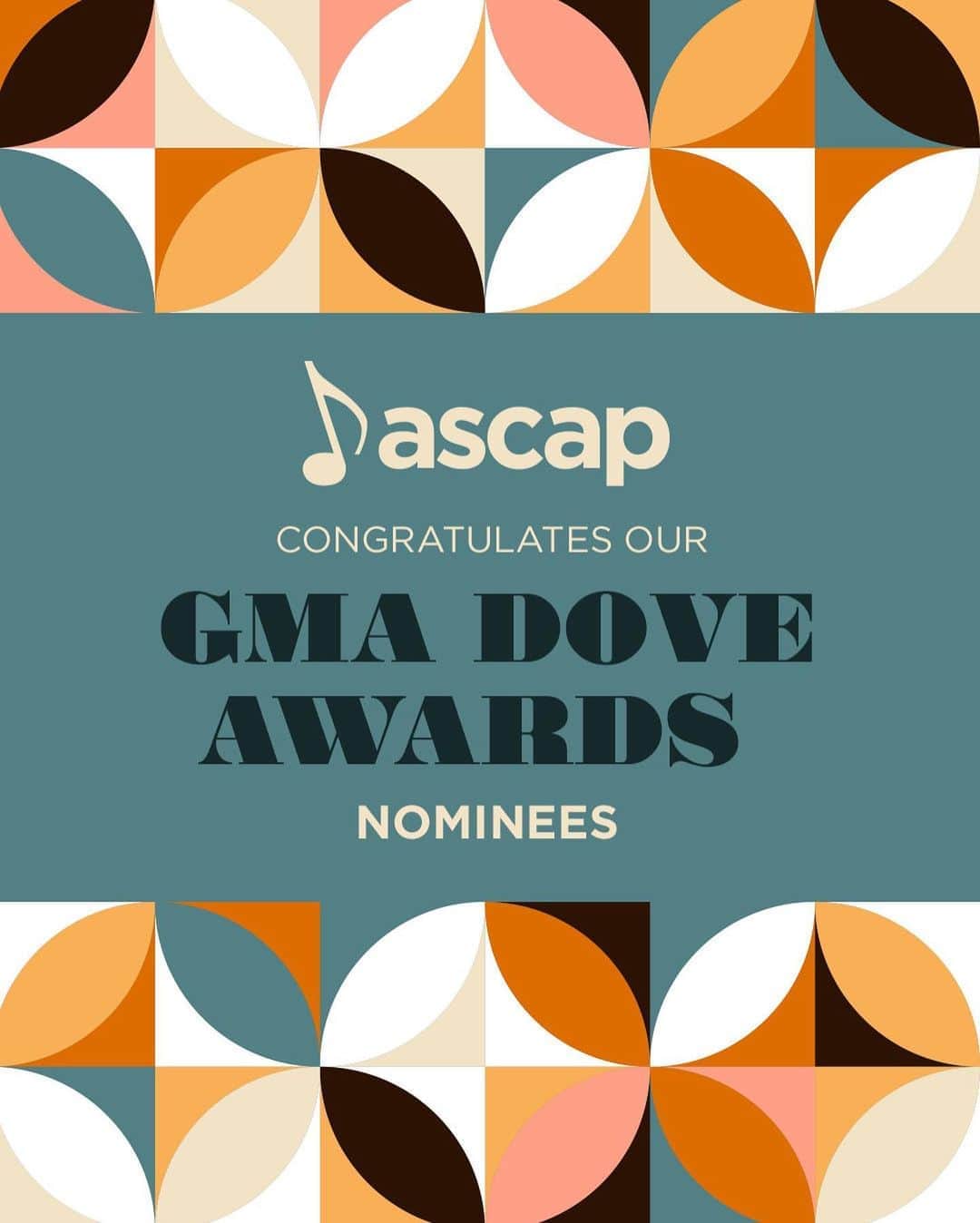 ASCAPさんのインスタグラム写真 - (ASCAPInstagram)「Congratulations to all of our talented #ASCAP members nominated for GMA #DoveAwards this year!」10月26日 5時59分 - ascap