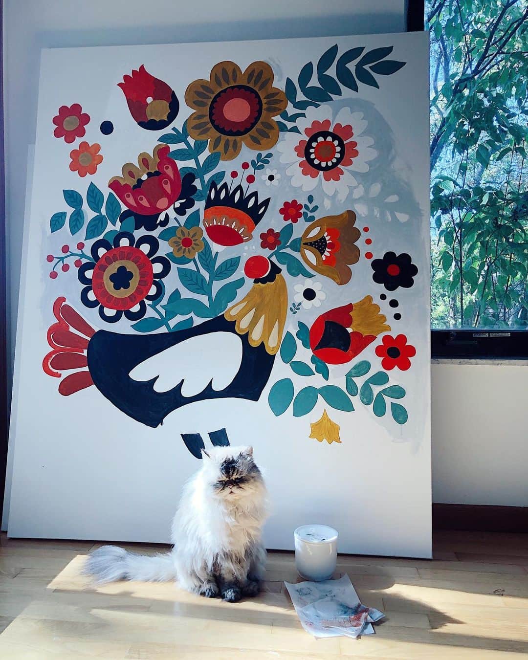 Dinara Mirtalipovaのインスタグラム：「Sunshine+cat 🌞➕😻 #matildamycat」