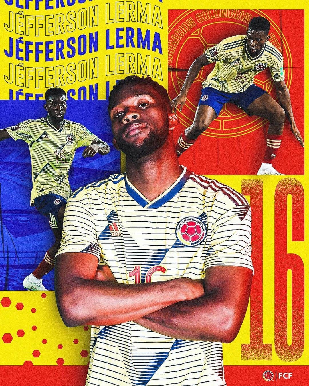 サッカー コロンビア代表チームのインスタグラム：「¡Feliz cumpleaños #️⃣2️⃣6️⃣ @jeffersonlerma !  Por muchos más años de fútbol con la Tricolor 🇨🇴🔥⚽️  Abrazo de gol 🤙」