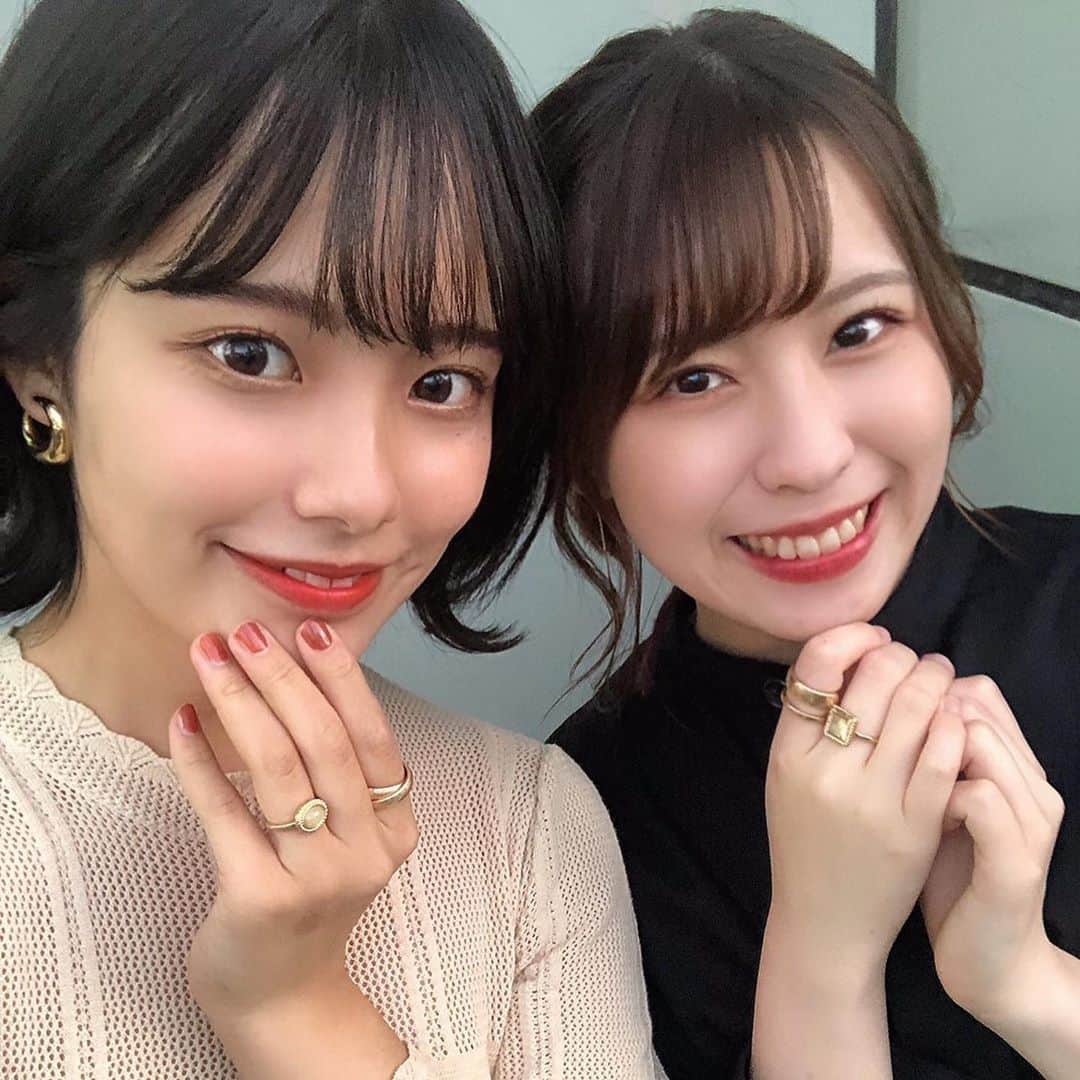 Rinkaのインスタグラム：「のんちゃんがリングを選んでくれた記念に久々に投稿☺︎  #ミスコン#instagood #ring #accessory #お揃い」