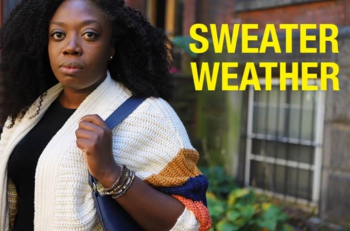 ブルックリンインダストリーズのインスタグラム：「Sweater Weather is here, and so is Abena in the Block N Roll Sweater. #brooklynindustries #liveworkcreate」