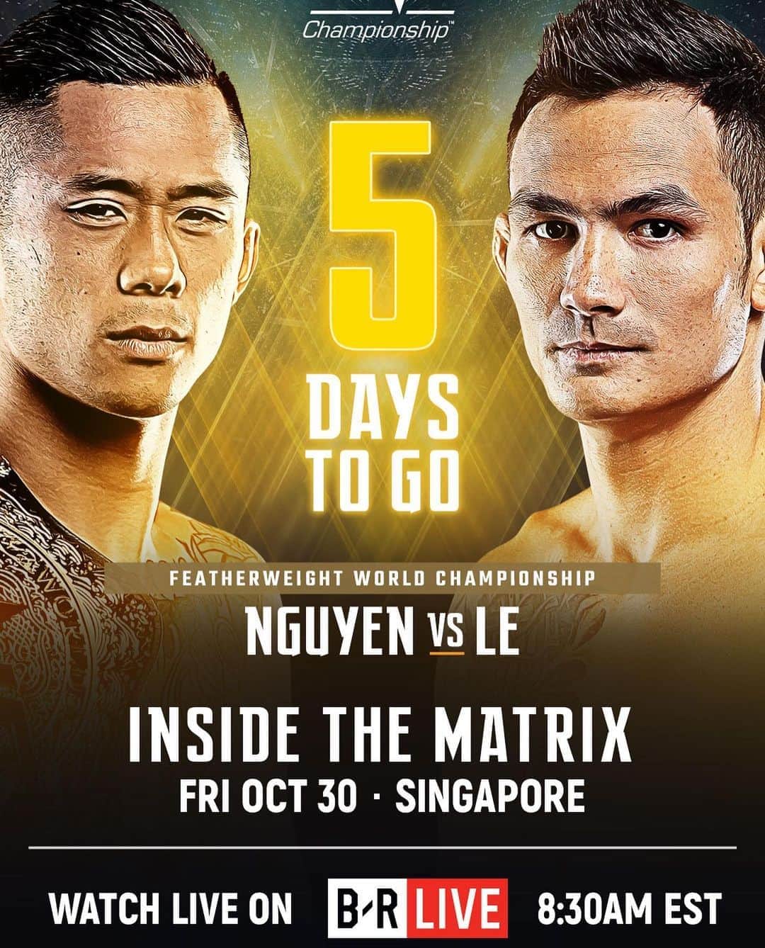 セージ・ノースカットのインスタグラム：「@onechampionship biggest event of the year is this Friday! You can Watch LIVE in the U.S. starting at 8:30am ET/11:30am PT on B/R Live」