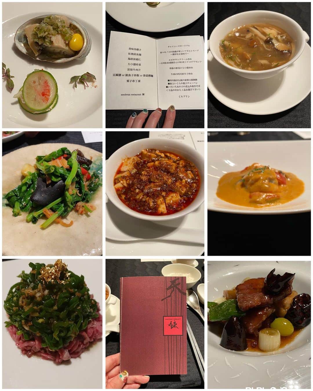 岡田祐佳のインスタグラム：「スーツァン・レストラン陳 渋谷店  @szechwan_sby   西谷さん　@humliberty  と ランチしてきました。  セルリアンタワーに2階にあります陳さんのお店。 コロナ禍にも関わらずお店は満席(みつを控えての満席) 大人気！！  久しぶりに中華食べました。 lunchのコースは食べきれない😭 美味しかった😍 美味しいのにくやしい沢山残し テイクアウトしたいぐらいでした。  お喋りに夢中でコース食べる時間が無くw お店の方に15時まで何で！て、何回言われたことかwww 西谷さんと仕事の話してて、イメージやアイデアが沢山湧き楽しすぎました！  色々実現したいです🙌  #スーツァンレストラン陳 #陳健一  #渋谷 #セルリアンタワー #セルリアンタワー東急ホテル  #中華 #麻婆豆腐 #青椒肉絲 #陳さんの麻婆豆腐  #ふかひれ #フカヒレ #ふかひれスープ  #海老のウニクリーム #あわび #牛肉の四川辛子炒め #美味しい #フォロー  #お笑い #ライブ」