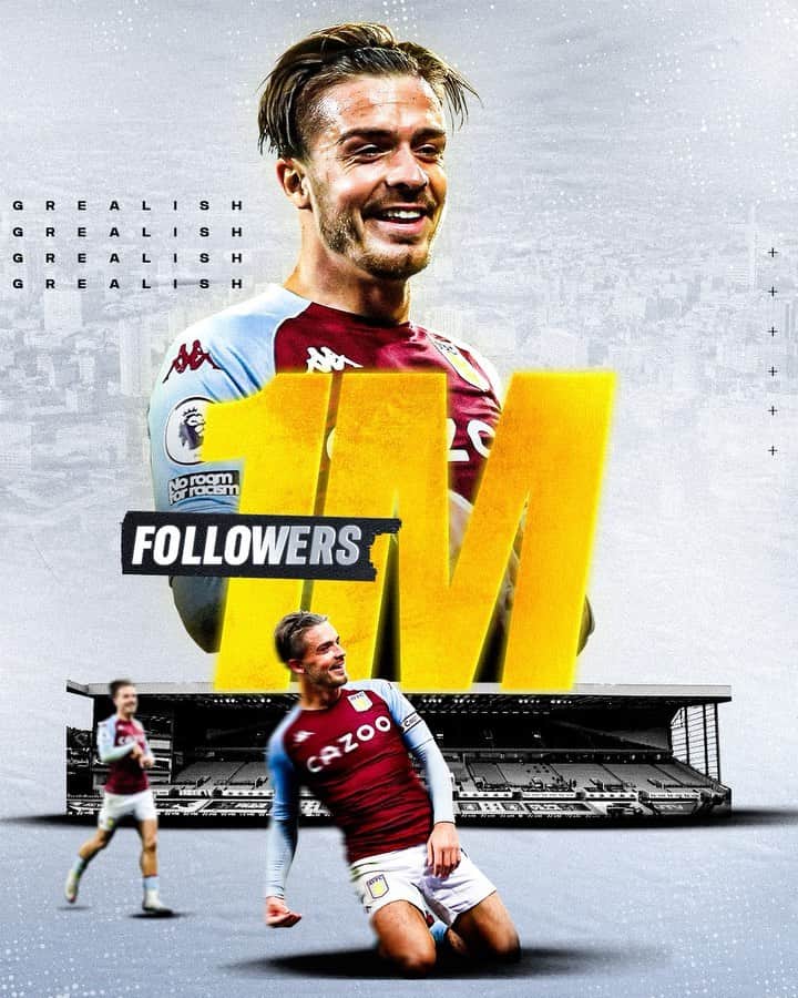 ジャック・グリーリッシュのインスタグラム：「1 million 🤩 Thank you to each and every one of you for your support. It means a lot! I’ll been running a giveaway soon so stay tuned 👀」