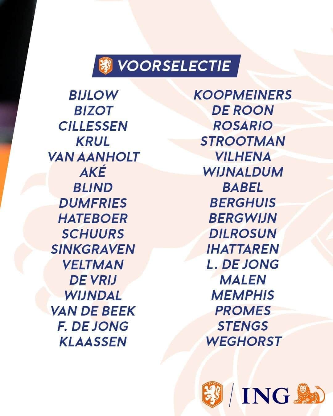 サッカー オランダ代表チームさんのインスタグラム写真 - (サッカー オランダ代表チームInstagram)「Daley Sinkgraven zit voor de eerste keer in de voorselectie van het Nederlands elftal.  Swipe voor alle 34 namen! #NEDSPA #NEDBOS #POLNED」10月26日 4時00分 - onsoranje