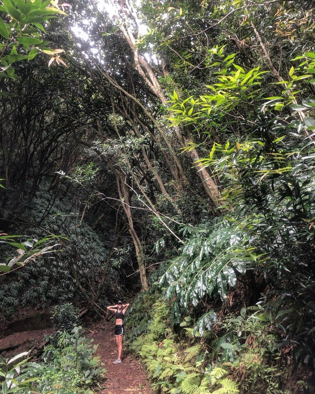 ポーリーヌ・オアロのインスタグラム：「Run sur le sentier de l’ONF 🌈  - Courir en montée c’est pas encore ça 🙊😂 Bientôt !!」