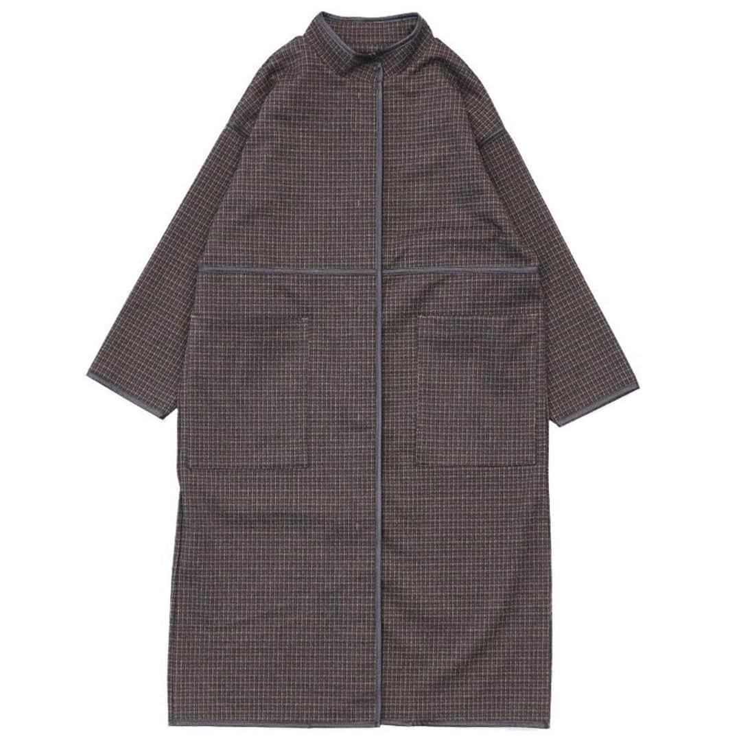 moca さんのインスタグラム写真 - (moca Instagram)「No.10008893 JACQUARD CHECK STAND PIPING COAT (official limited item) ¥10200+tax beige / brown」10月26日 14時39分 - selectmoca
