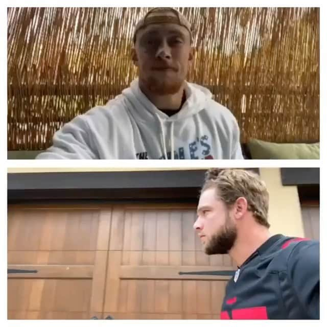 マックス・シエリオットのインスタグラム：「National Tight end’s day baby!!!! Repost from @sealteamcbs • @maxthieriot is ready for game day and @gkittle46 is ready for #SEALTeam 😂! 🏈 @cbssports #49ers #SFvsNE」