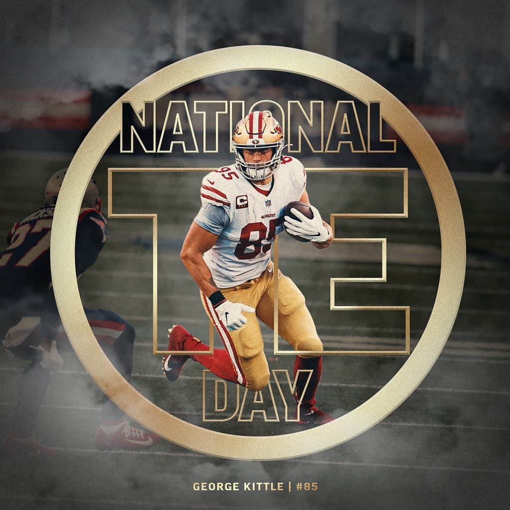 サンフランシスコ・フォーティナイナーズさんのインスタグラム写真 - (サンフランシスコ・フォーティナイナーズInstagram)「Holiday SZN.  #NationalTightEndsDay」10月26日 9時31分 - 49ers