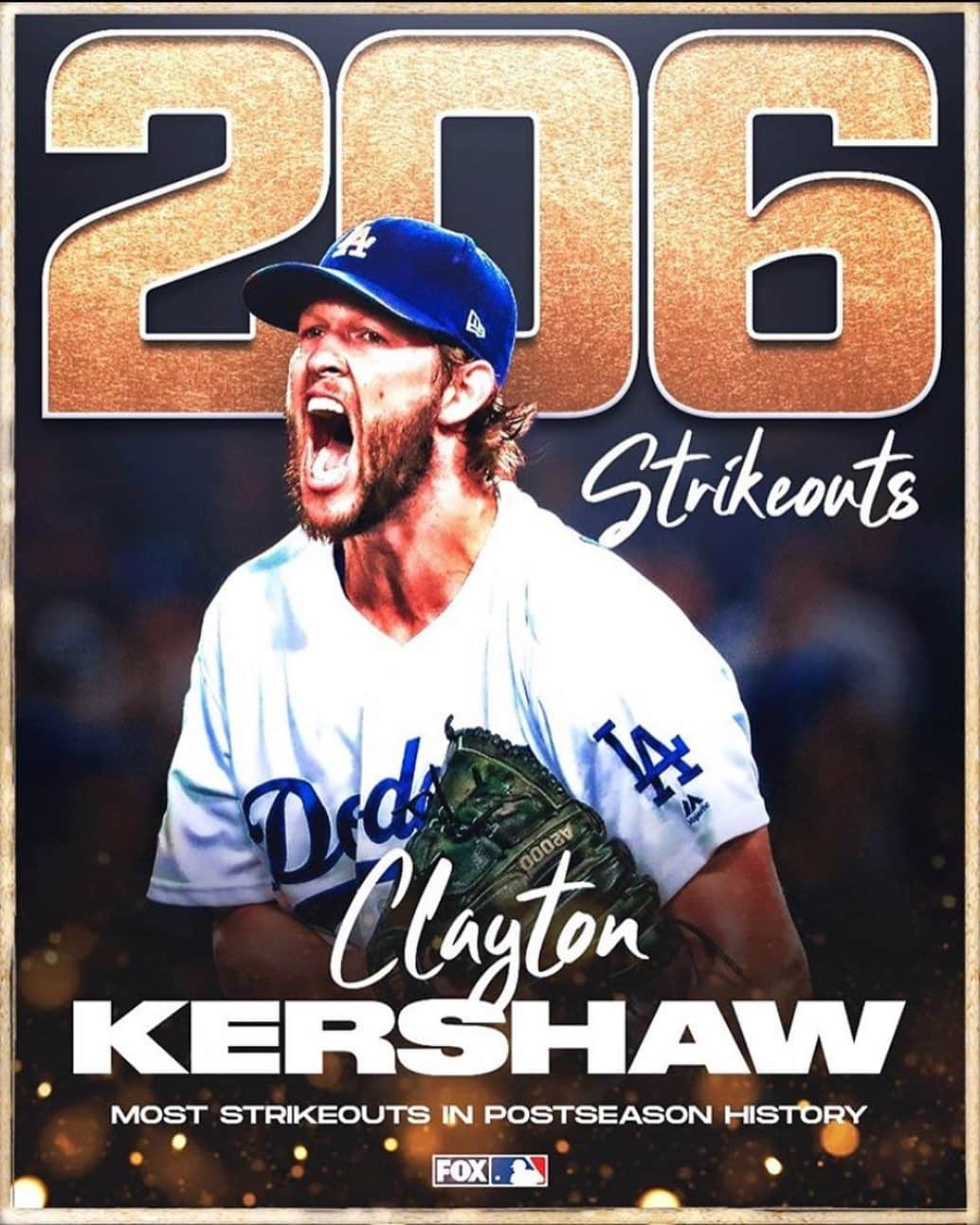 クレイトン・カーショウのインスタグラム：「Congrats Mr. Kershaw! #mlb #dodgers #itfdb #worldseries #kershgonnakersh」