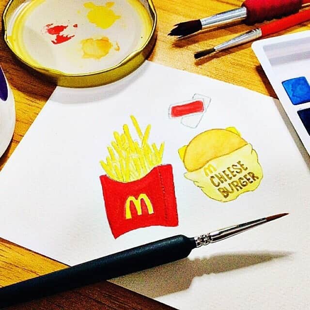 McDonald's Philippinesのインスタグラム：「Keep flexing those creativity muscles because we love seeing your McDo fan arts! Thanks for sharing yours, @hellosonson! 🖌  Get featured here on IG next by tagging us your McDo Art!」