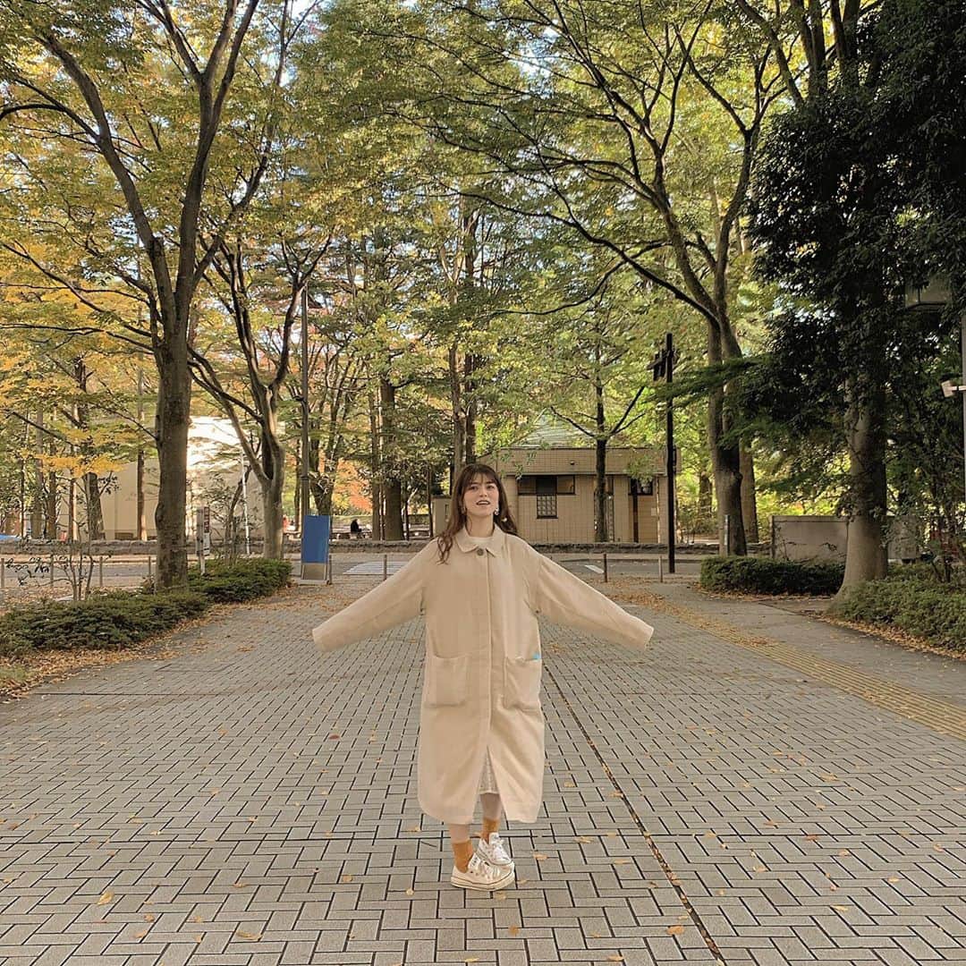 Dorothy Little Happyのインスタグラム：「🍀 * ポケットの天然水は見ないで🙈 秋終わっちゃうね悲しい 昨日は楽しかったな」