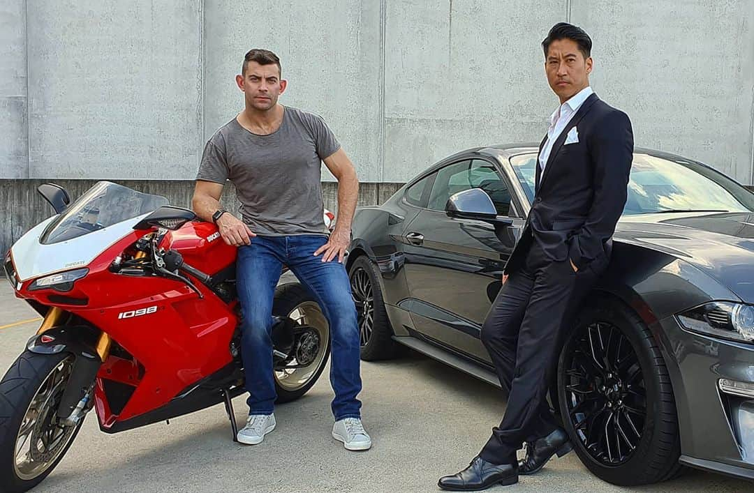 マサ・ヤマグチのインスタグラム：「Fast and Furious Bromance  #fastcars #fastbikes #brothers4life」