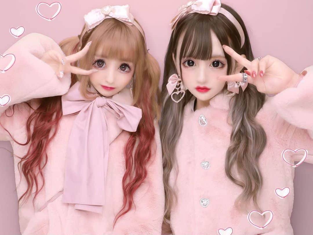 天使ゆらのインスタグラム：「🎀ひめ×ゆら🎀  #ニューハーフ　 #av女優　 #地雷女 #地雷系女子 #量産型 #量産型女子 #マーズ #プリメロ #リボン #シールエクステ #エクステ」