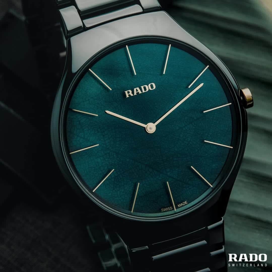 ラドーのインスタグラム：「Distinctive and detailed, that’s the True Thinline. What do you look for in a watch, distinct design or fine details? #RadoTrueThinline #Feelit」